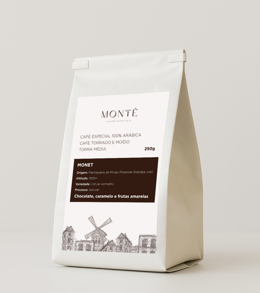 Café Especial Moído Torra Média 100% Arábica | Monet 250g