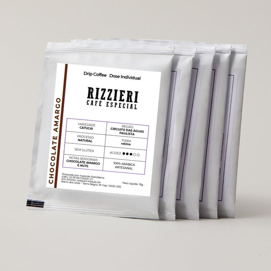 Café Catucai Dripp Coffe 10un Chocolate Amargo Rizzieri Café
