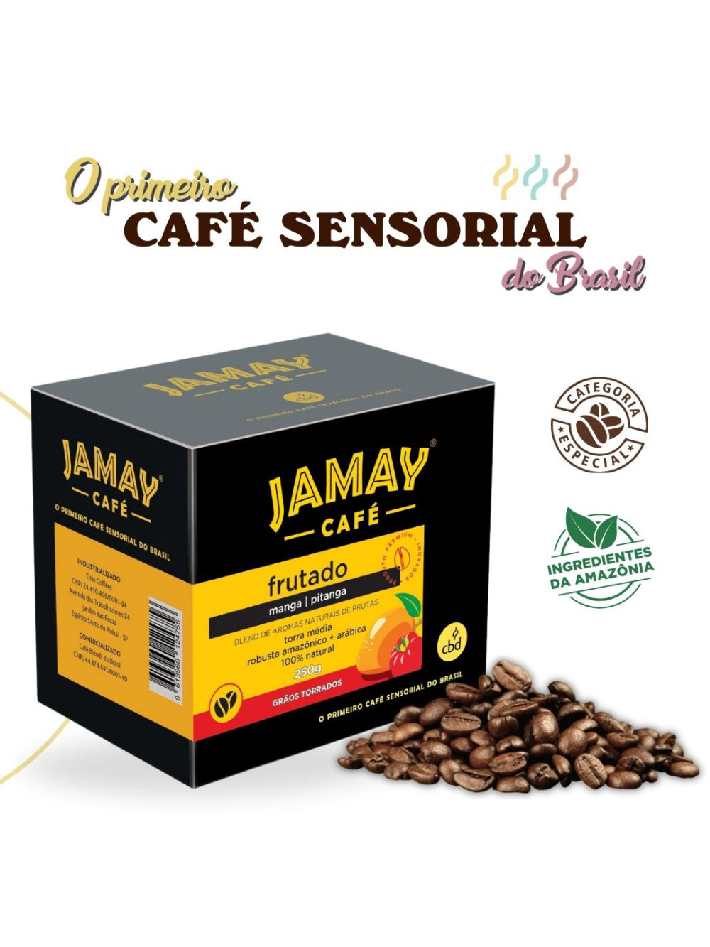 JAMAY Café Frutado GRÃOS Sachê 250g