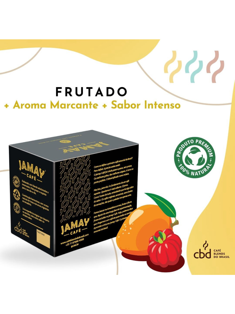 JAMAY Café Frutado GRÃOS Sachê 250g