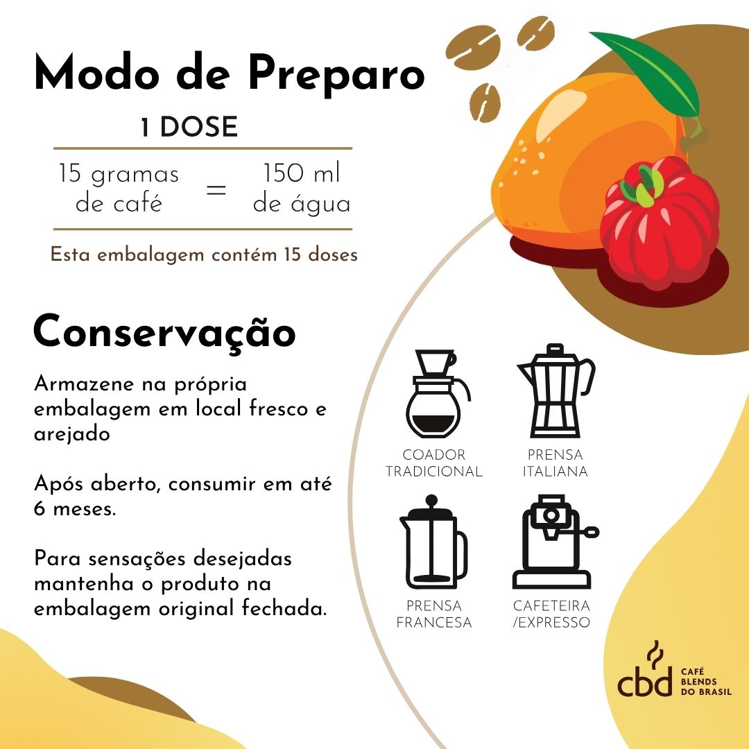 JAMAY Café Frutado GRÃOS Sachê 250g