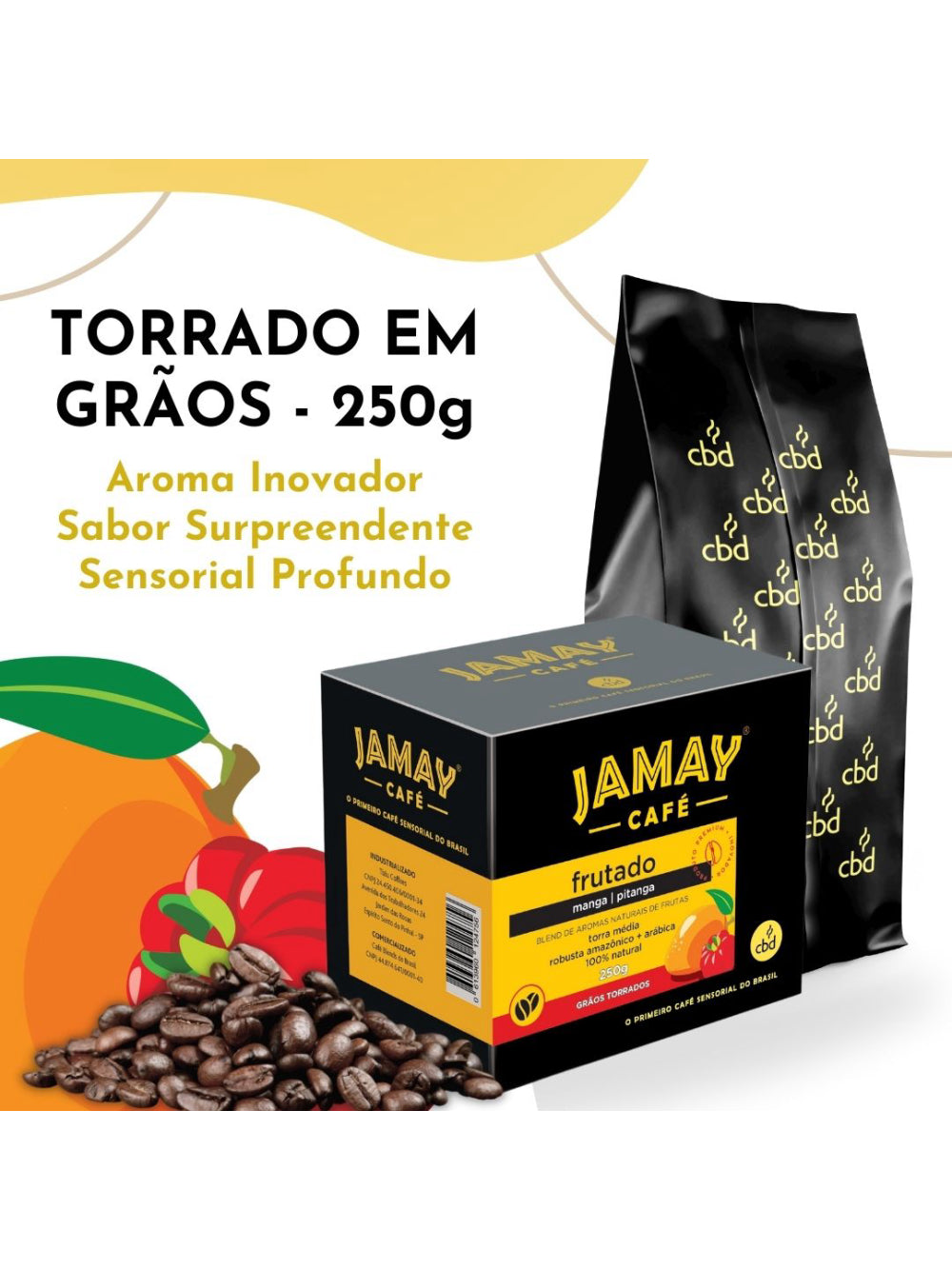 JAMAY Café Frutado GRÃOS Sachê 250g