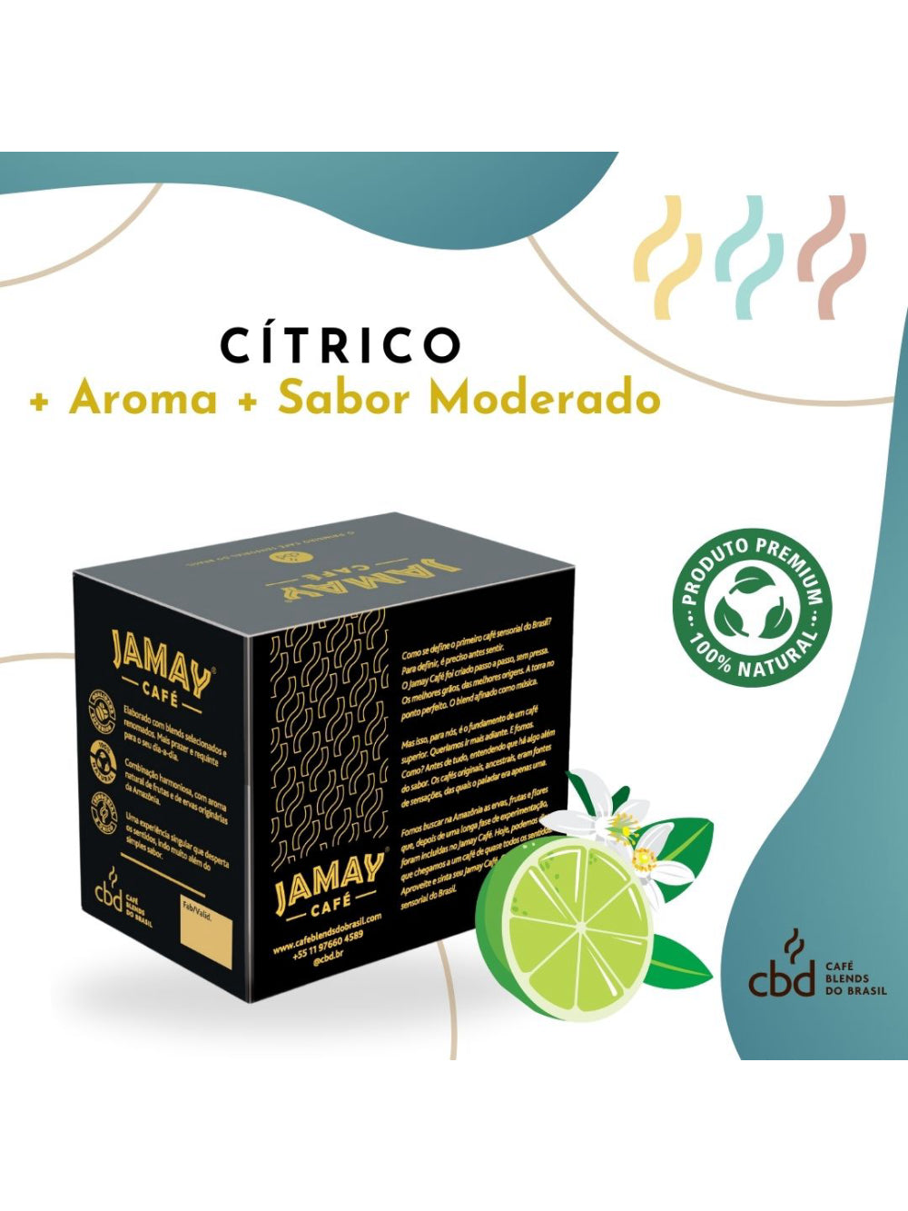 JAMAY Café Cítrico GRÃOS Sachê 250g