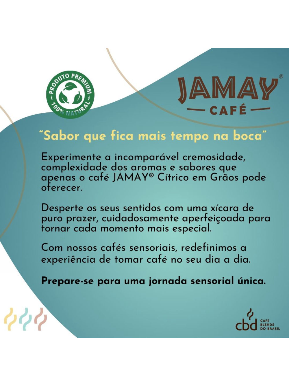 JAMAY Café Cítrico GRÃOS Sachê 250g