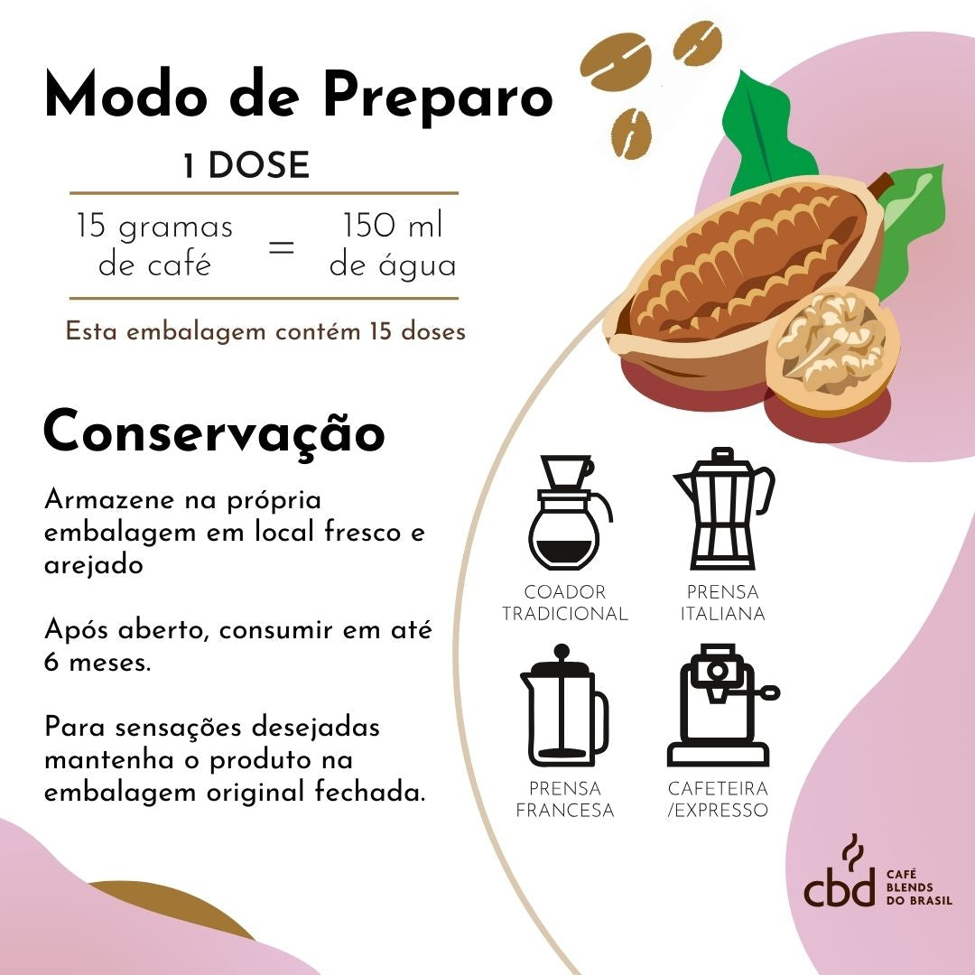 JAMAY Café Nutty DECAF Descafeinado GRÃOS Sachê 250g
