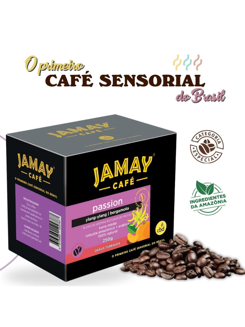 JAMAY Café Passion GRÃOS Sachê 250g