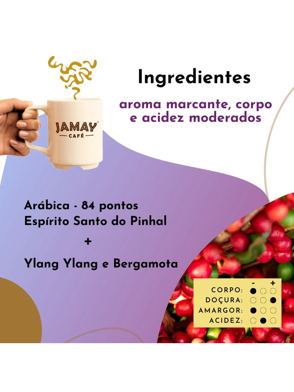 JAMAY Café Passion GRÃOS Sachê 250g