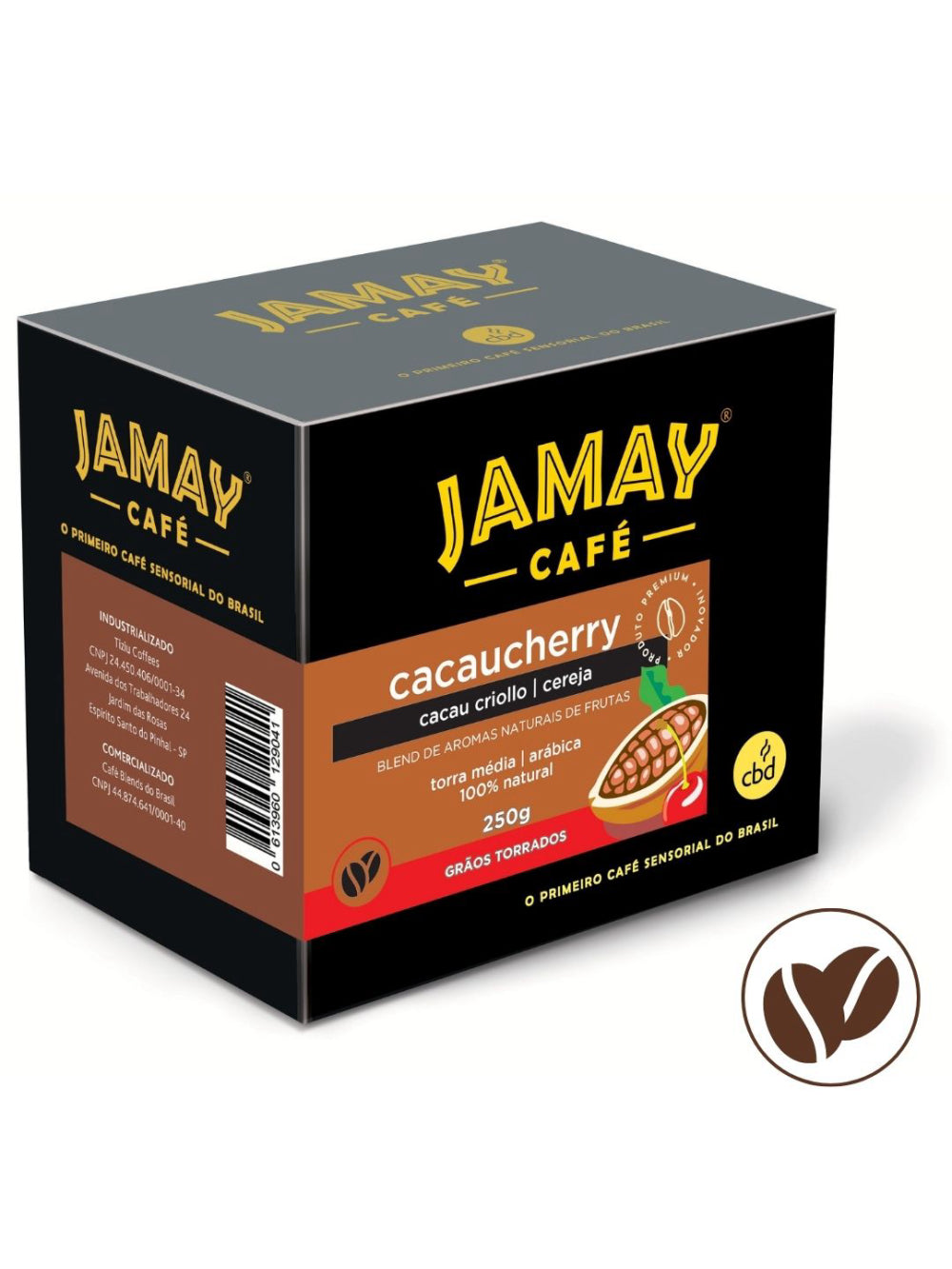 JAMAY Café CacauCherry GRÃOS Sachê 250g