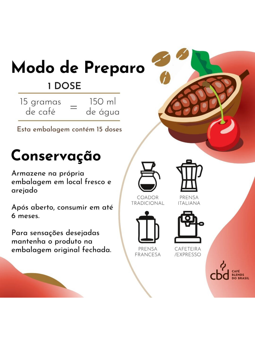 JAMAY Café CacauCherry GRÃOS Sachê 250g