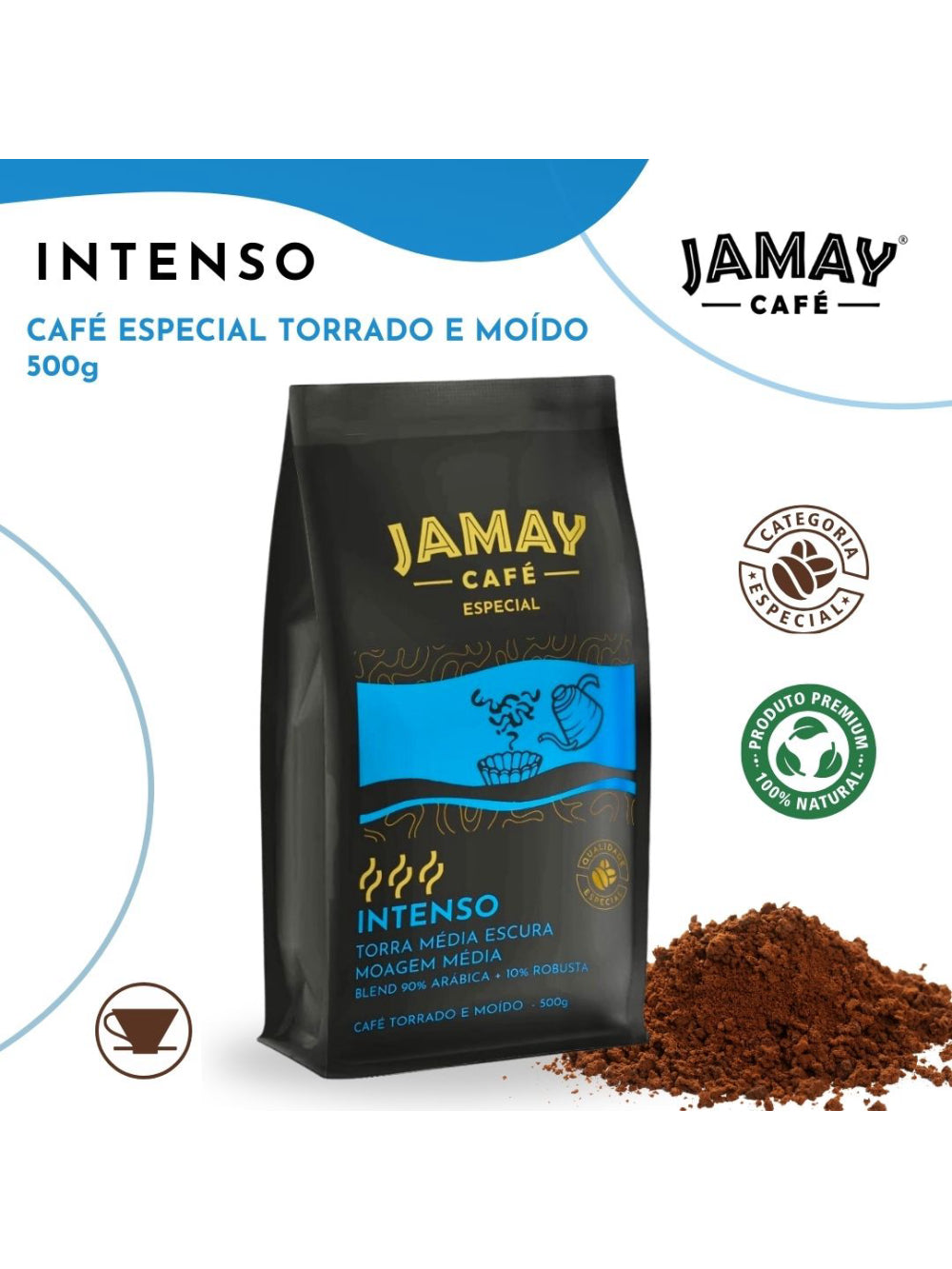 JAMAY Café Intenso MOÍDO Sachê 500g