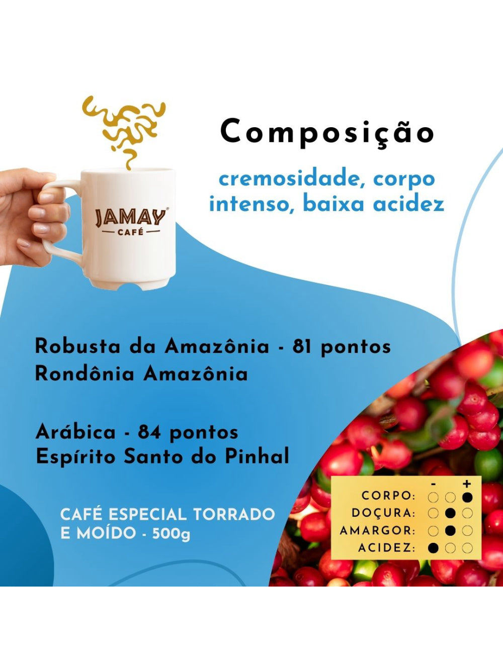 JAMAY Café Intenso MOÍDO Sachê 500g