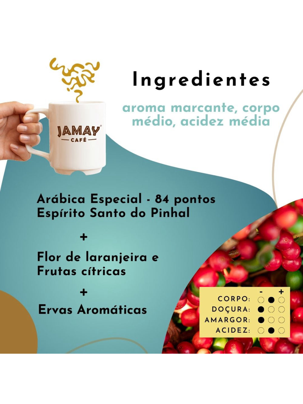 JAMAY Café Cítrico MOÍDO Sachê 250g
