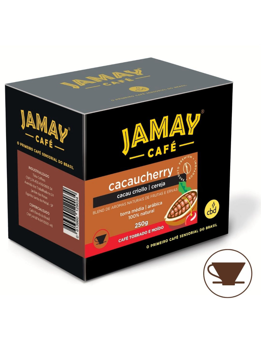 JAMAY Café CacauCherry MOÍDO Sachê 250g