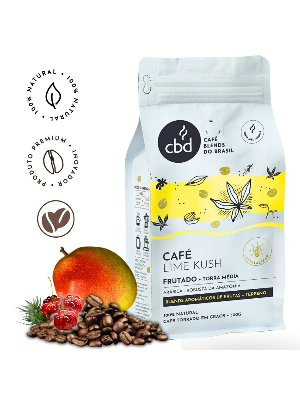 Café Lime Kush GRÃOS Sachê 500g