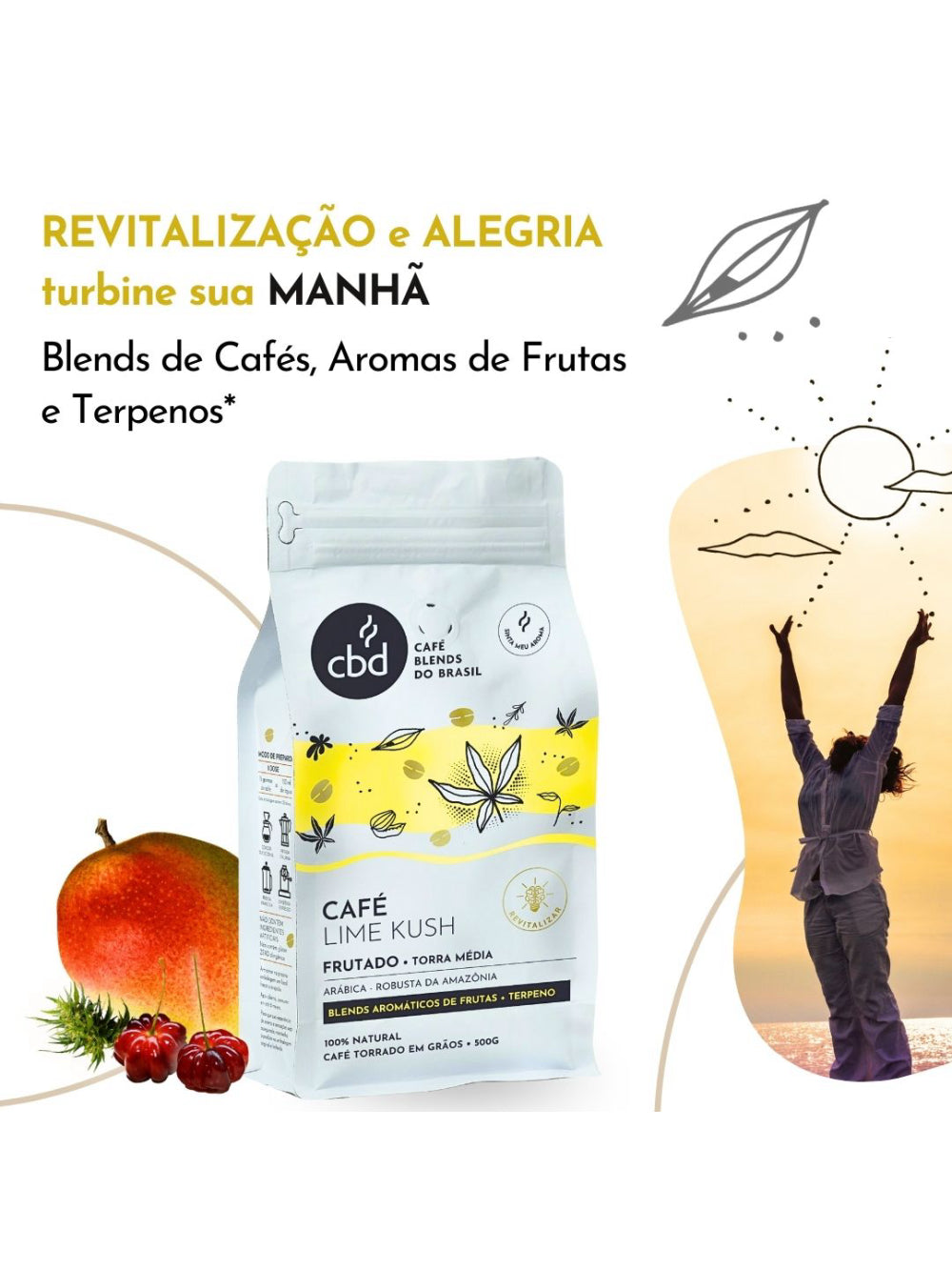 Café Lime Kush GRÃOS Sachê 500g