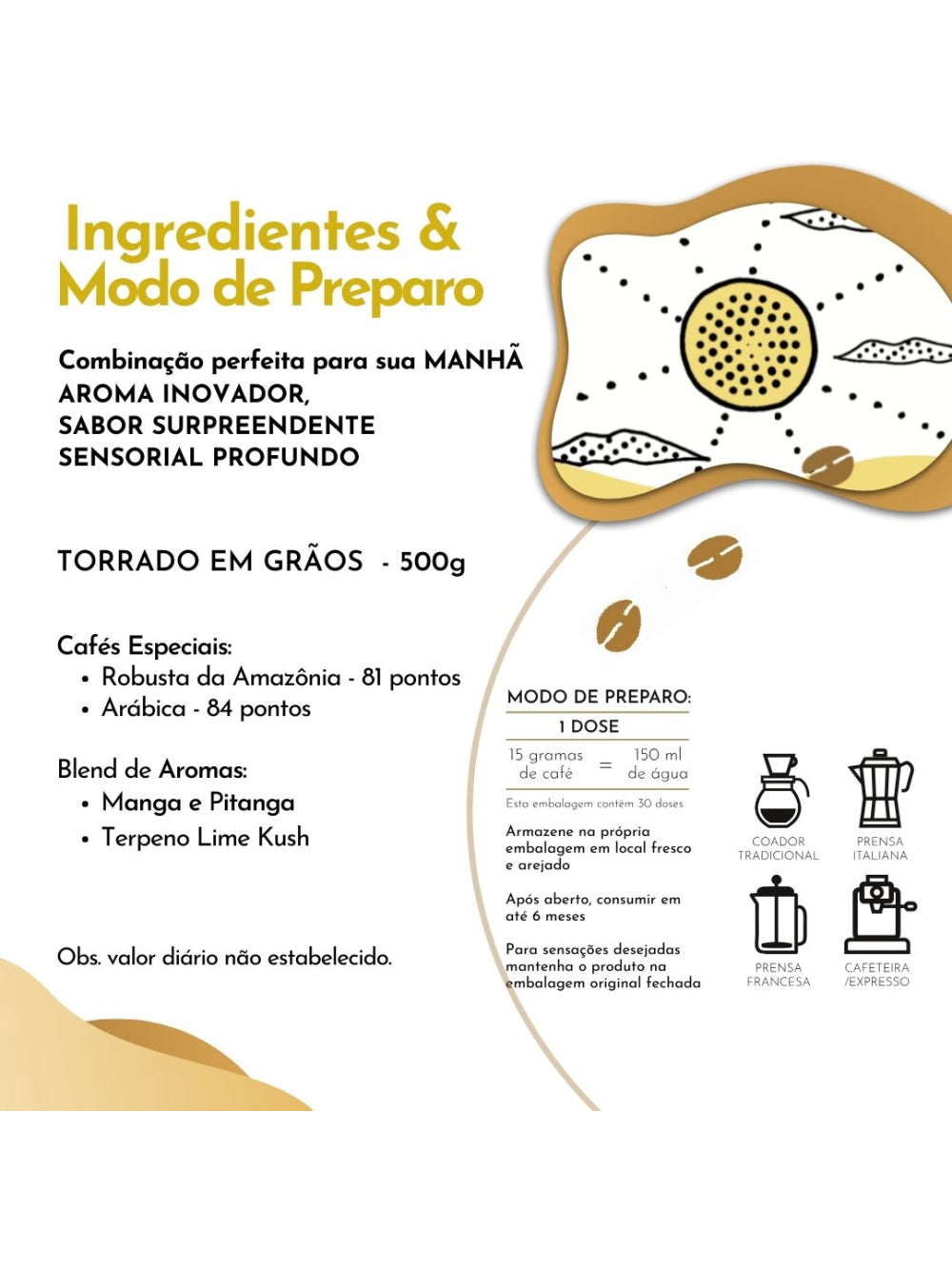 Café Lime Kush GRÃOS Sachê 500g