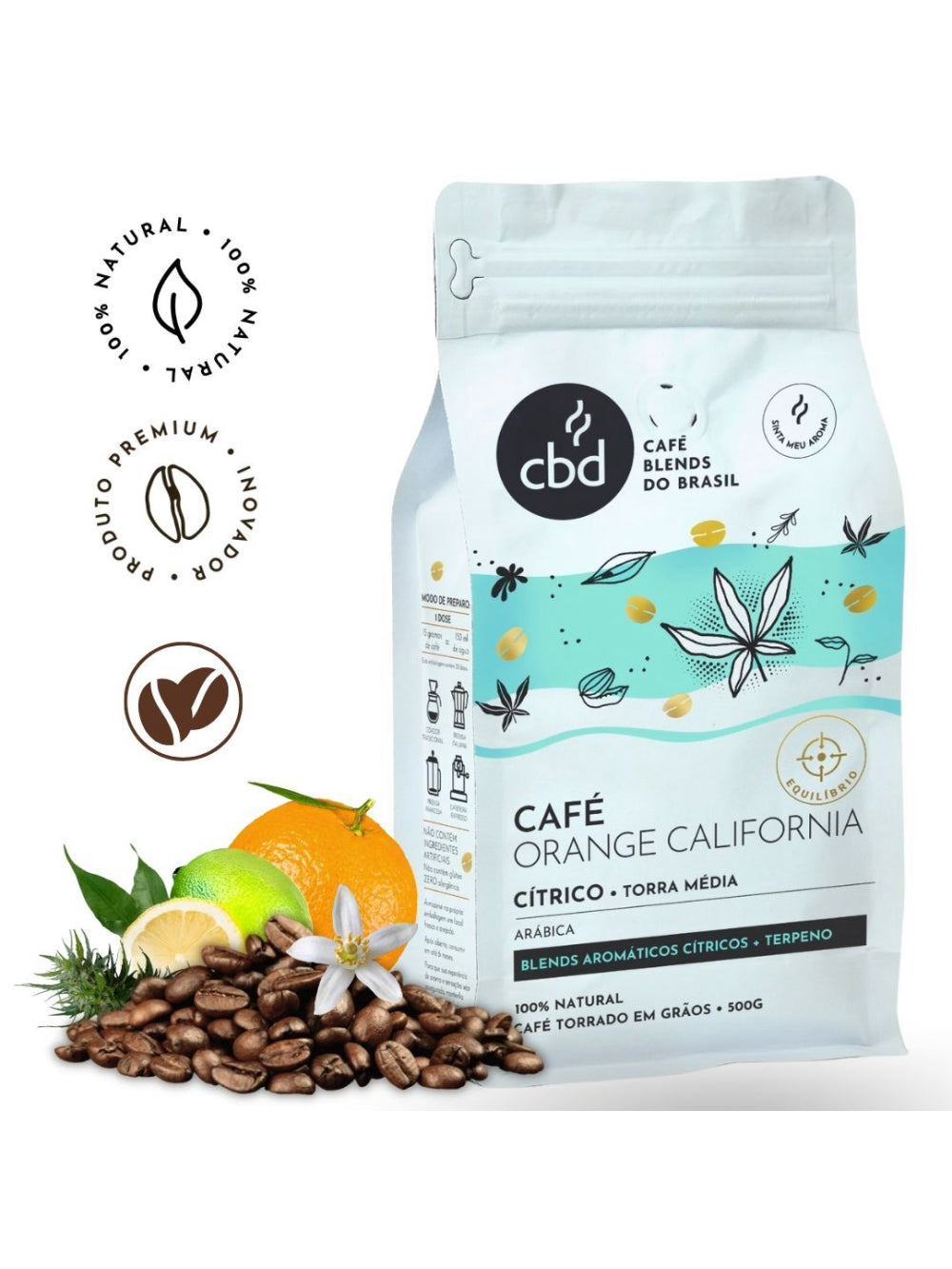 Café Orange Califórnia GRÃOS Sachê 500g