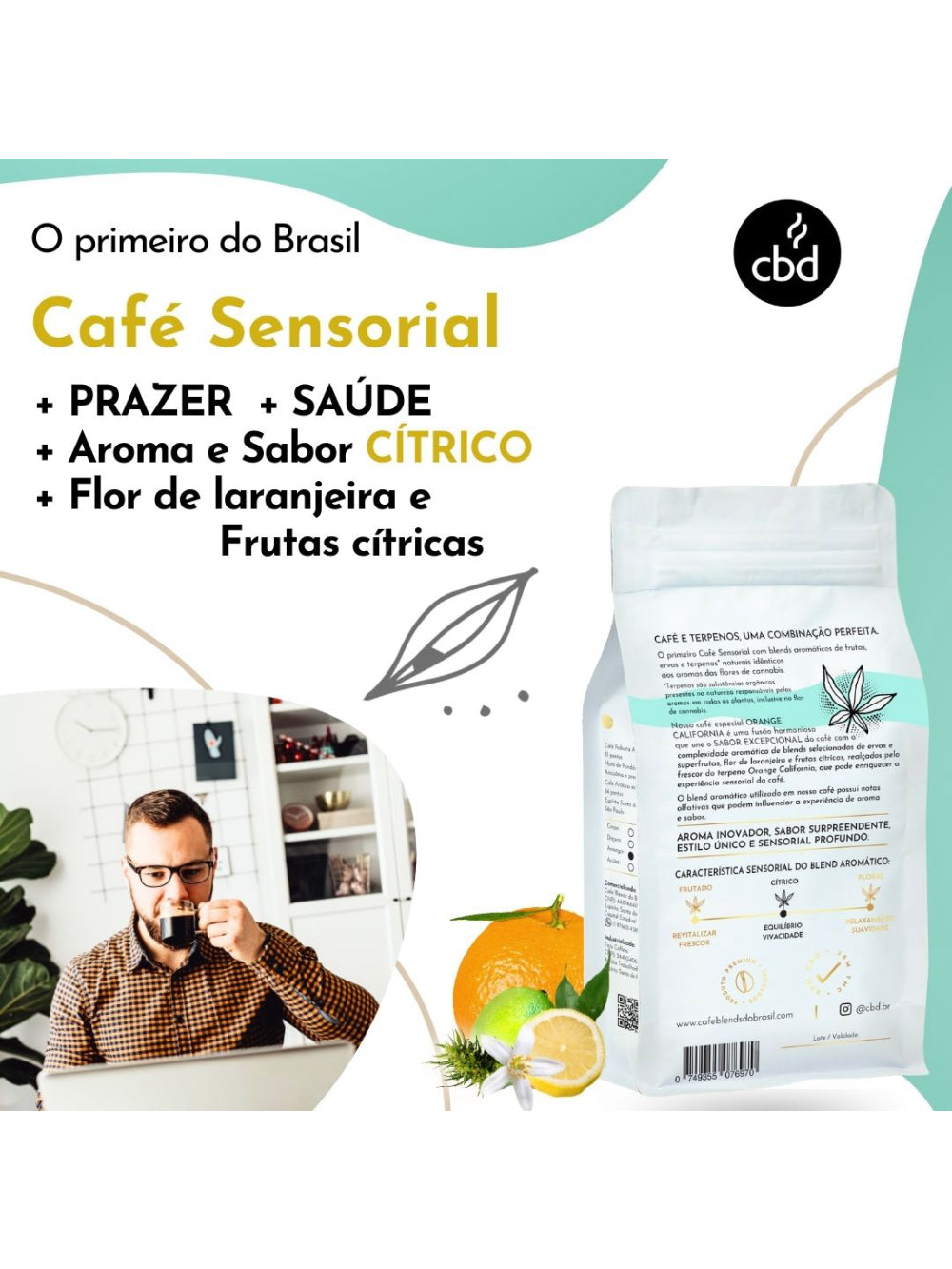 Café Orange Califórnia GRÃOS Sachê 500g