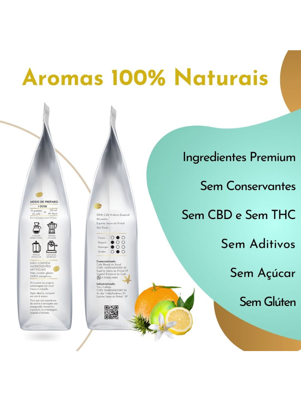Café Orange Califórnia GRÃOS Sachê 500g
