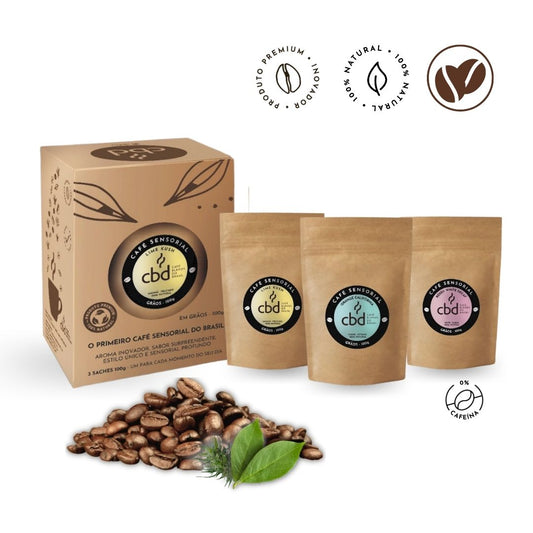 Kit Café Sensorial GRÃOS Manhã Tarde Noite 3 x 100g Caixa 300g