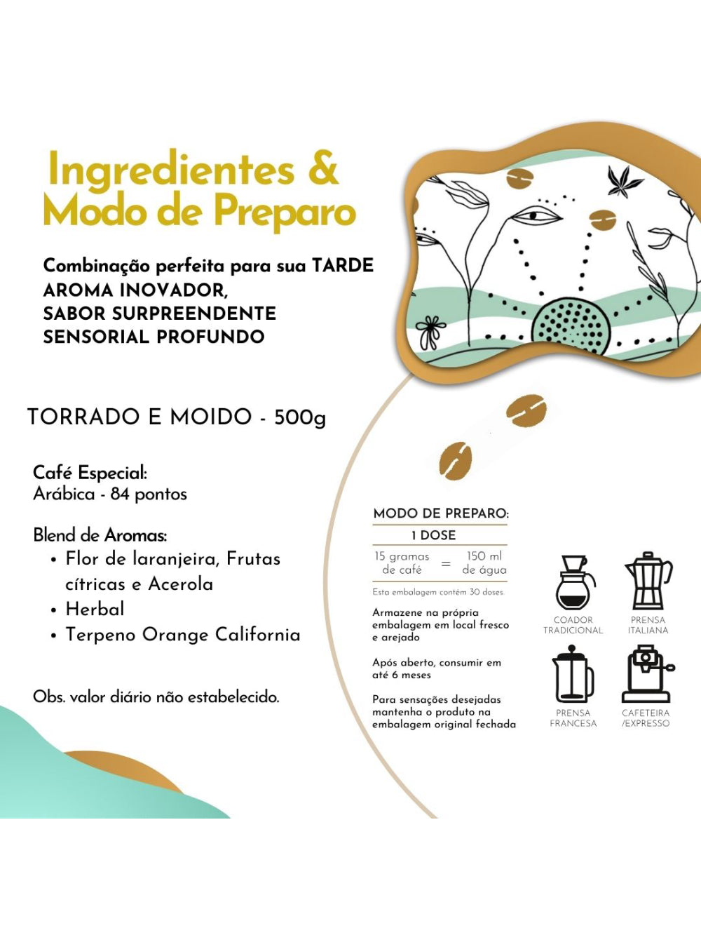 Café Sunset Califórnia MOÍDO Sachê 500g