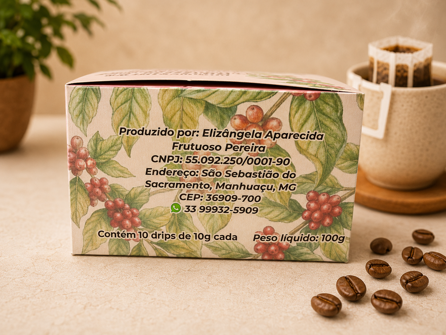 Drip coffee tradicional 10 unidades Vamos Tomar Um Café
