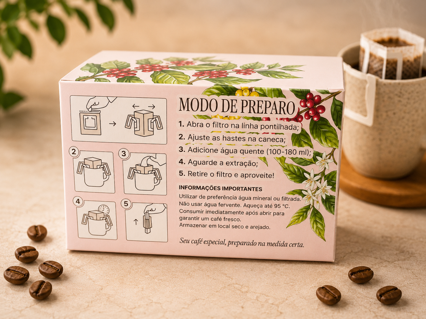 Drip coffee tradicional 10 unidades Vamos Tomar Um Café