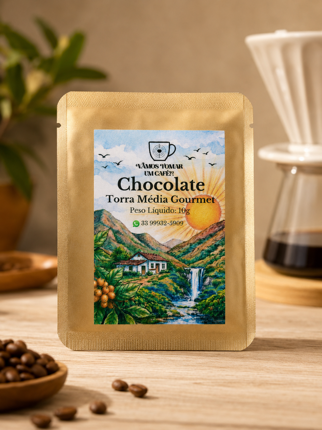 Drip coffee chocolate 10 unidades Vamos Tomar Um Café