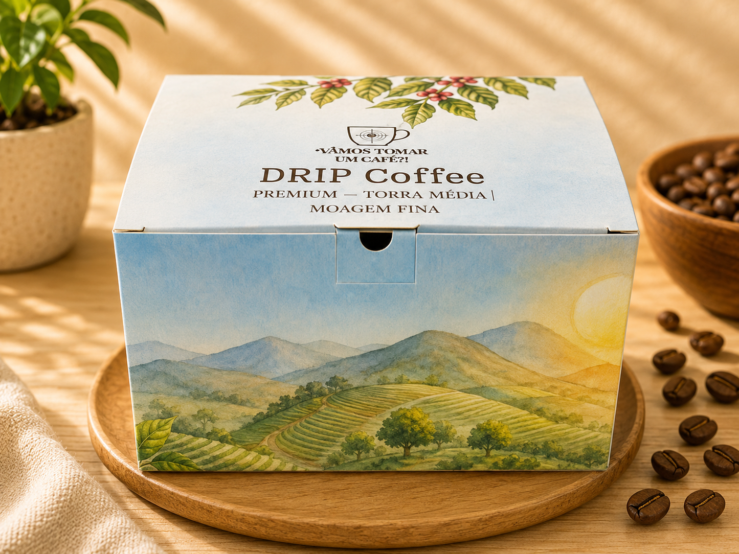 Drip Coffee Premium torra média 10 unidades Vamos Tomar Um Café