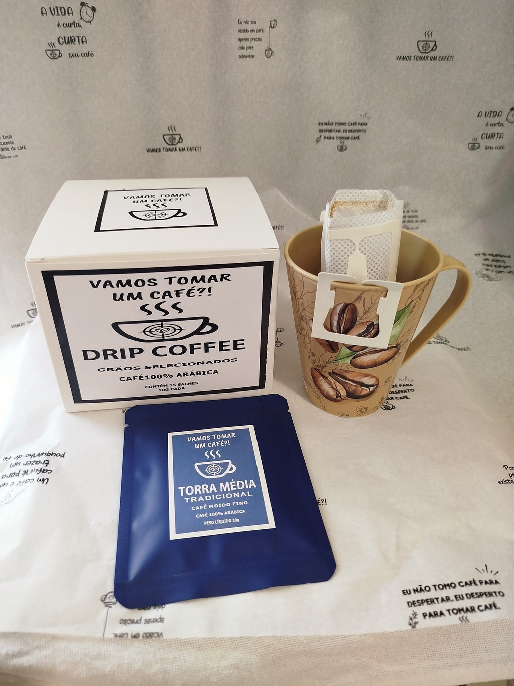 Drip Coffee torra média tradicional Vamos Tomar Um Café