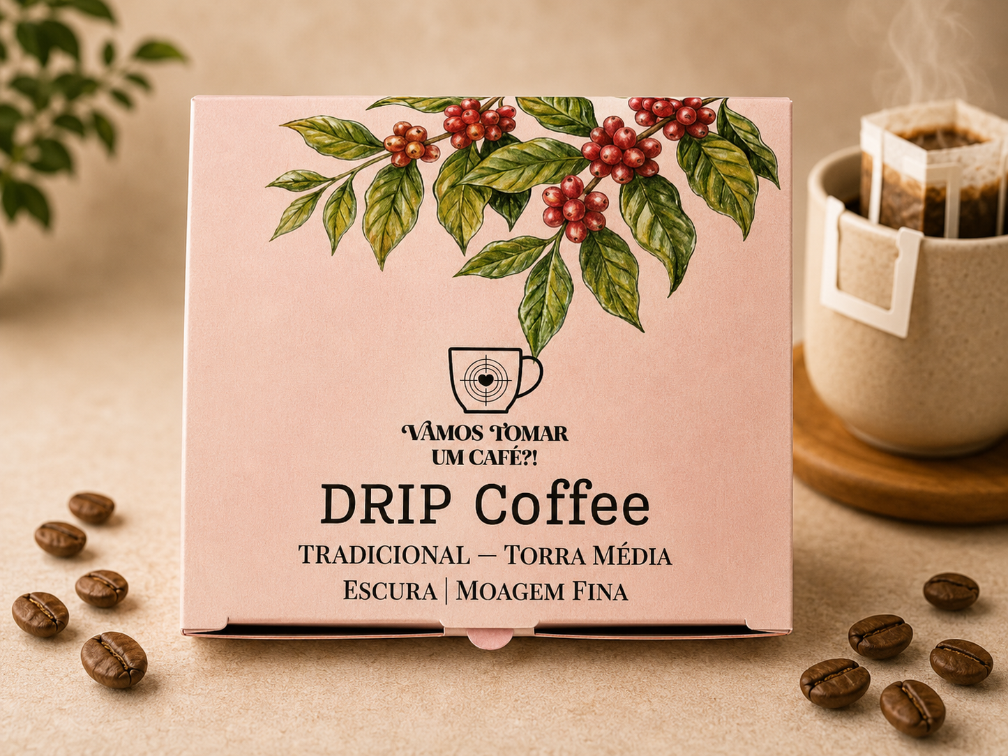 Drip coffee tradicional 10 unidades Vamos Tomar Um Café