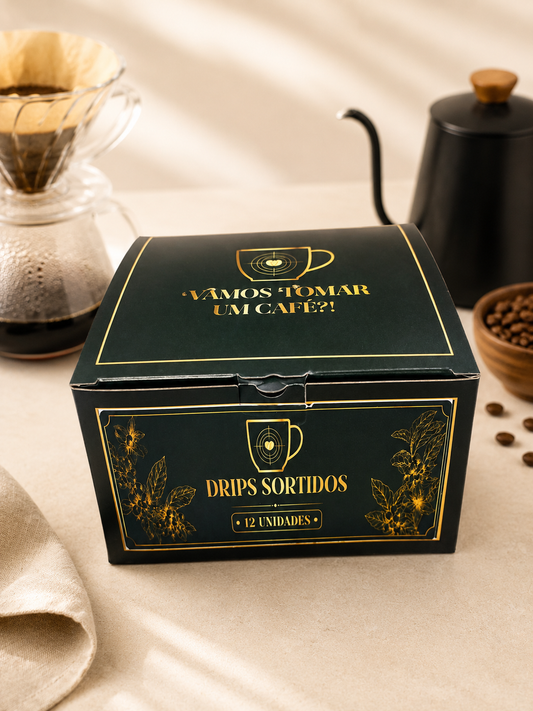 Drip coffee especial chocolate torra média e tradicional Vamos Tomar Um Café