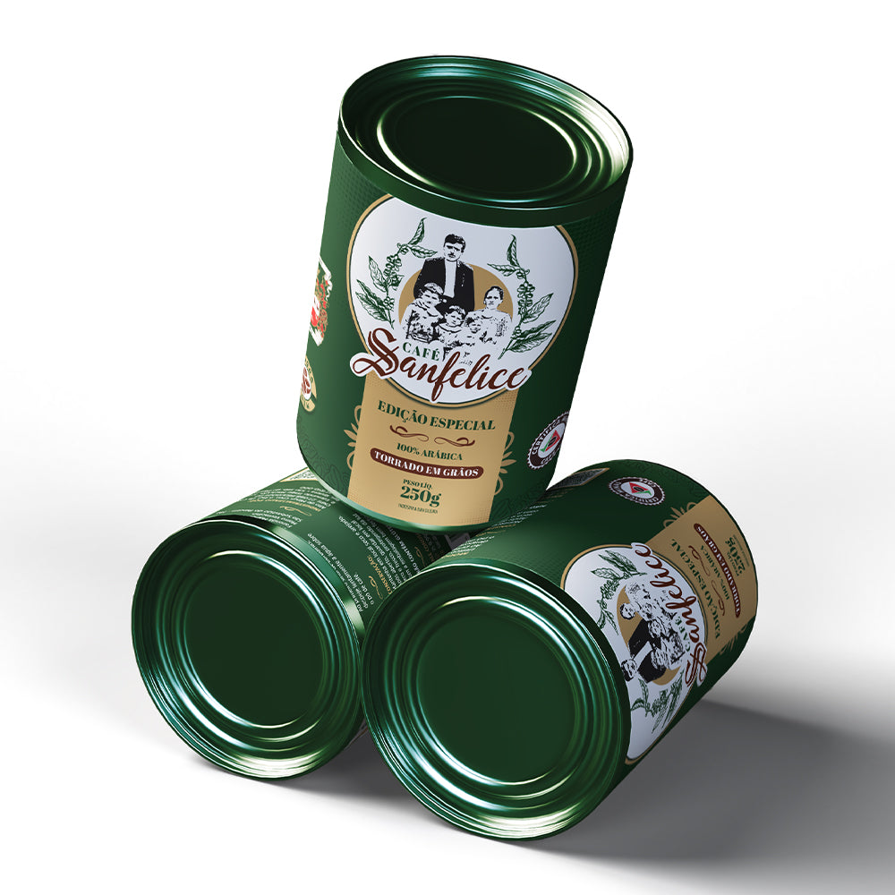 CAFÉ ESPECIAL LATA SANFELICE GRÃOS 250G