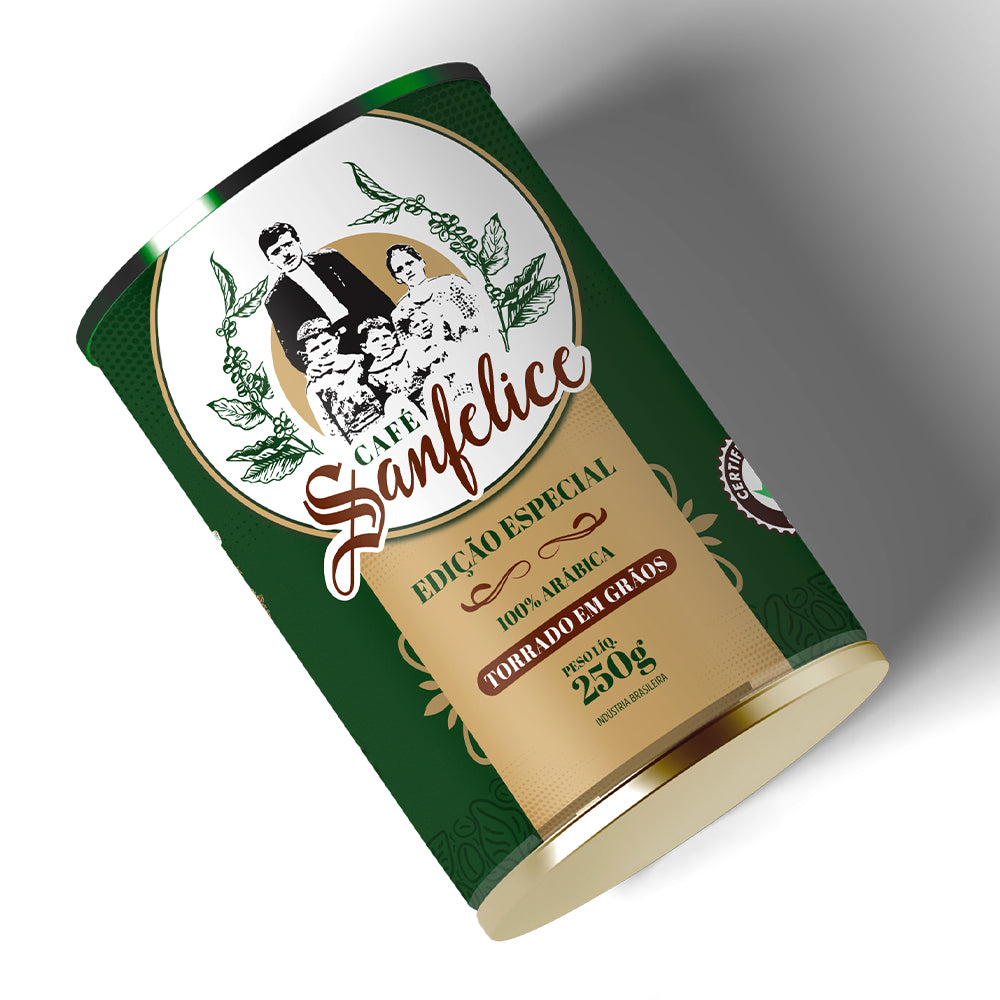 CAFÉ ESPECIAL LATA SANFELICE GRÃOS 250G