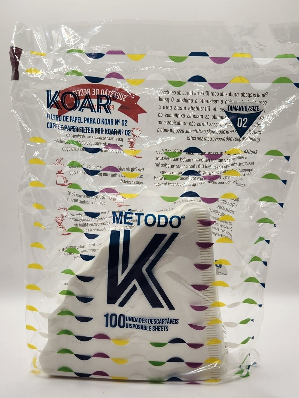 Filtro para método Koar tamanho 2 100 unidades