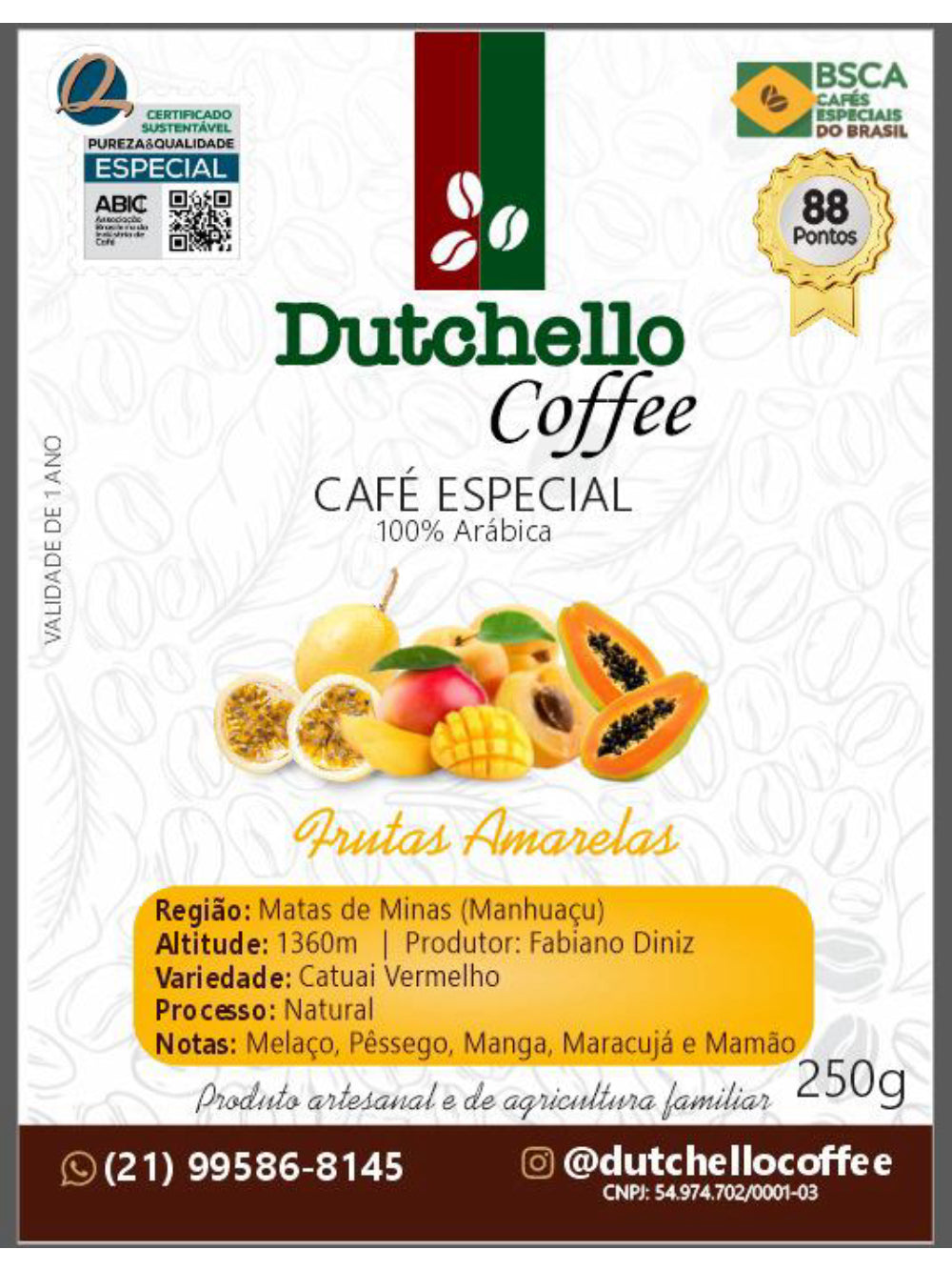 Café Dutchello Frutas Amarelas 250g