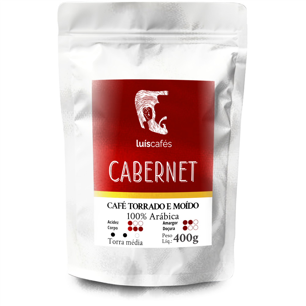 Café Especial Cabernet Torrado e Moído 400g Moagem Média moído para Italiana e Moka