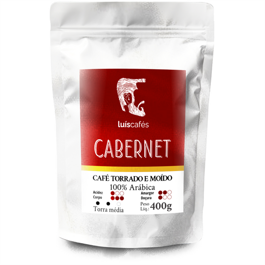 Café Especial Cabernet Torrado e Moído 400g Moagem Média moído para Italiana e Moka