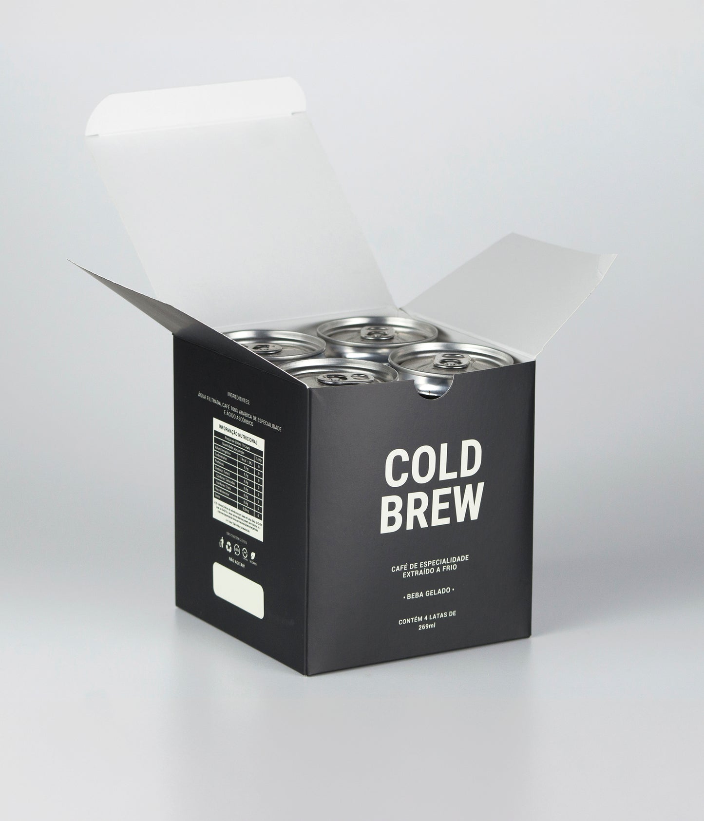 Cold Brew Breathe Co Café Especial 100% Arábica Gelado Pack 4 latas 269ml