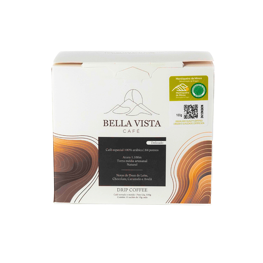 Drip Coffee Delicado  Caixa com 100g e 10 unidades