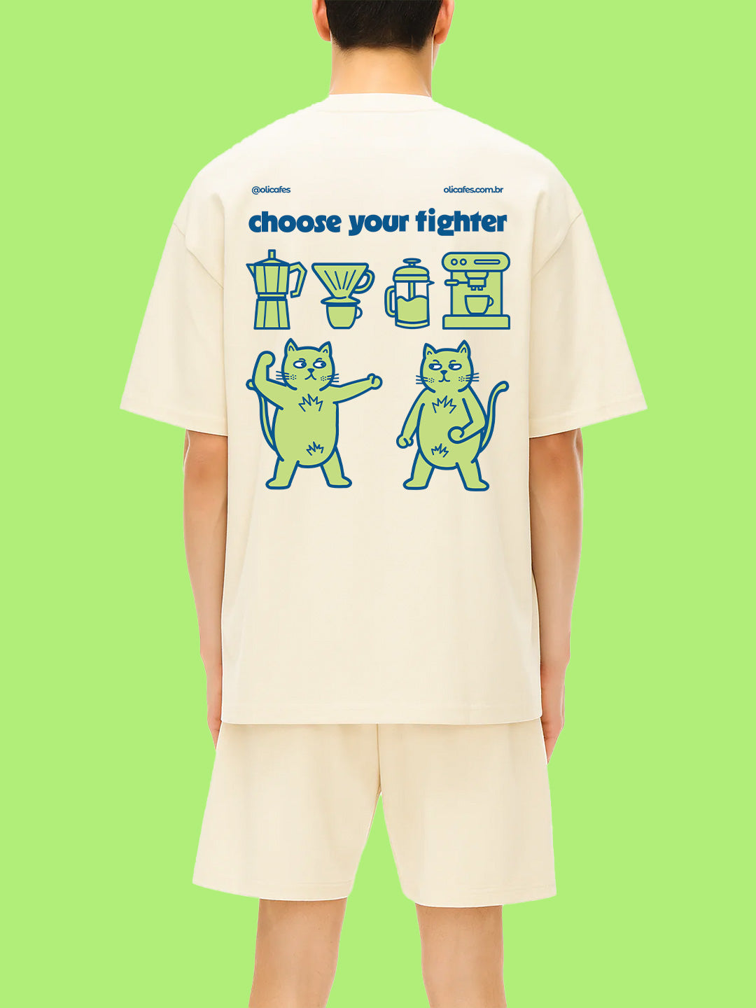 Camiseta Oli Cafés Escolha Suas Batalhas