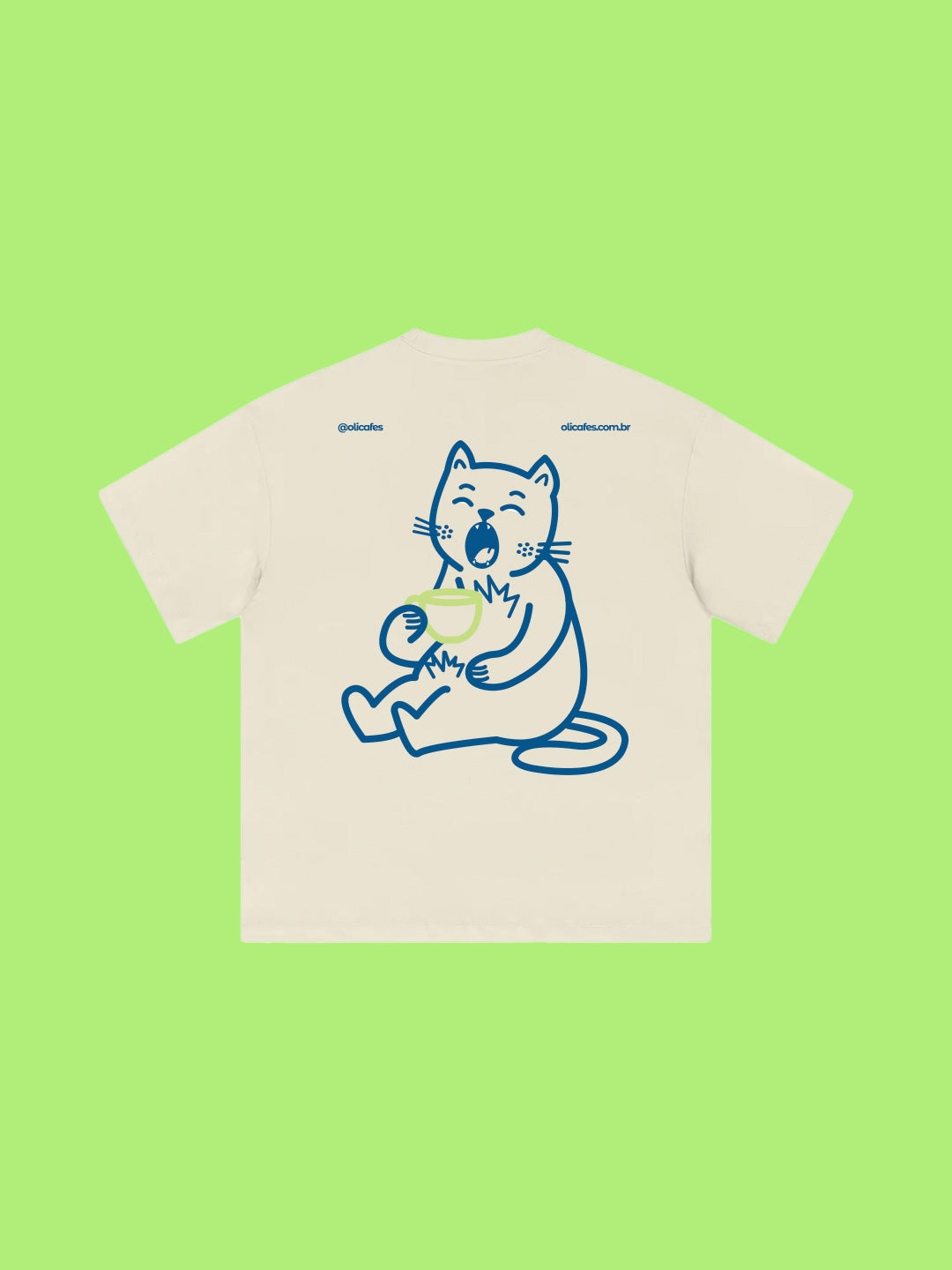 Camiseta Oli Cafés Acordei, mas não queria