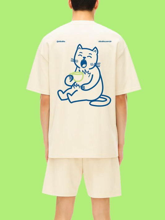 Camiseta Oli Cafés Acordei, mas não queria