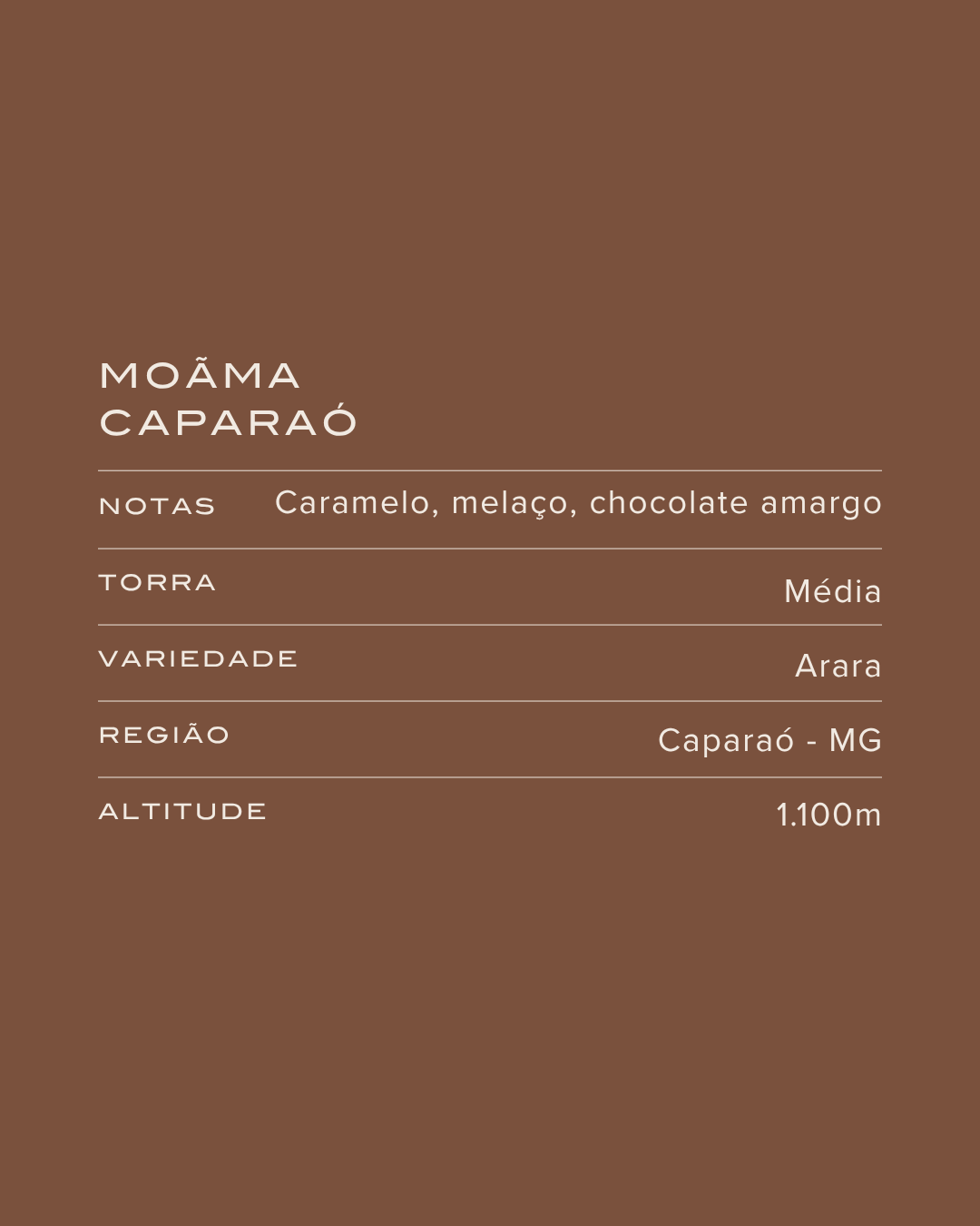 Café Moãma Caparaó Grãos 250g