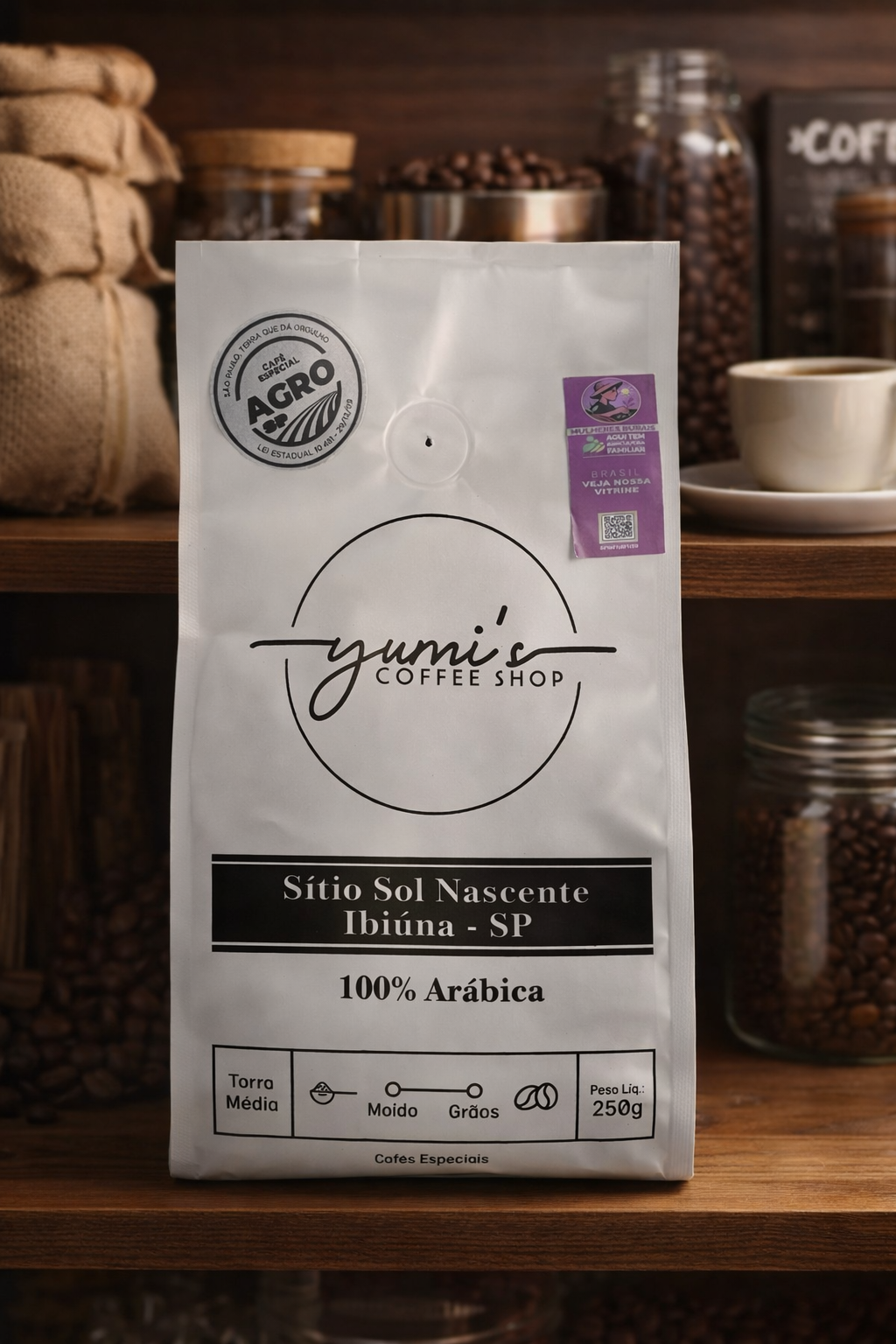 Café Sitío Sol Nascente 84pts 100% Arábica Caramelo Frutado 250g Grãos