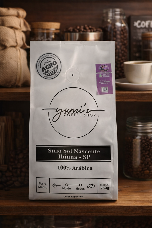Café Sitío Sol Nascente 84pts 100% Arábica Caramelo Frutado 250g Grãos