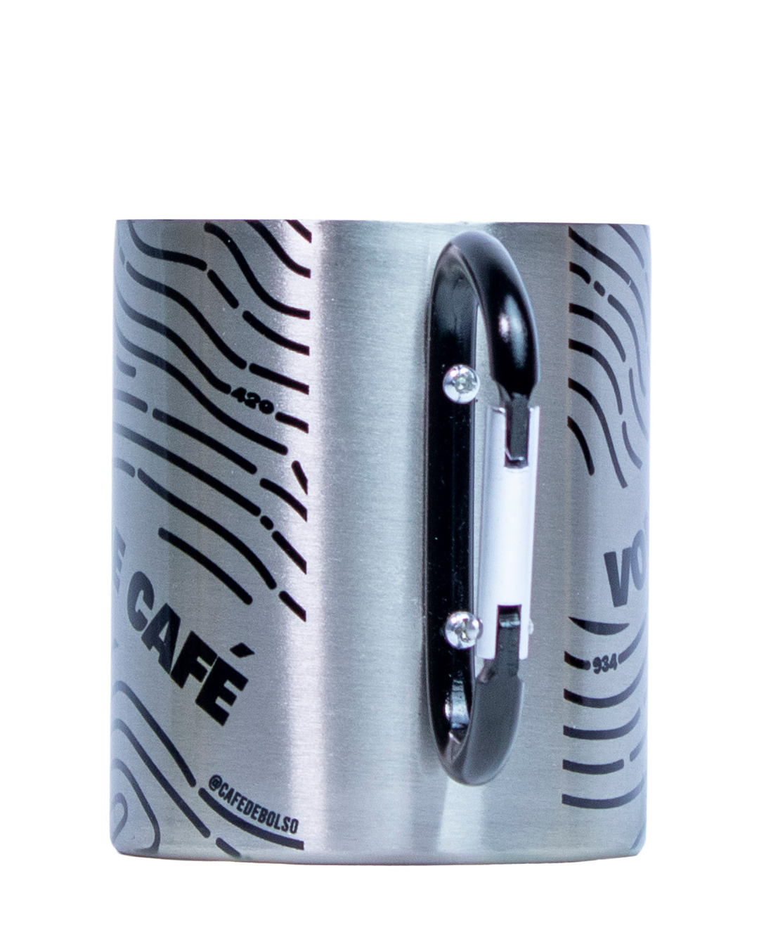 Caneca Café de Bolso com mosquetão 300ml