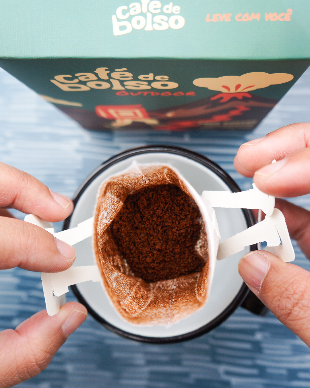 Café Especial Região Vulcânica Café de Bolso Outdoor Drip coffee caixa com 7 unidades de 10g cada