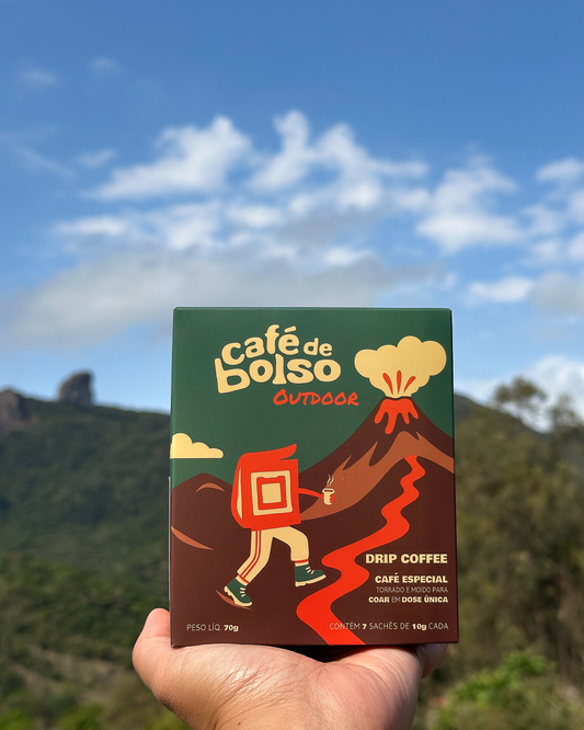 Café Especial Região Vulcânica Café de Bolso Outdoor Drip coffee caixa com 7 unidades de 10g cada