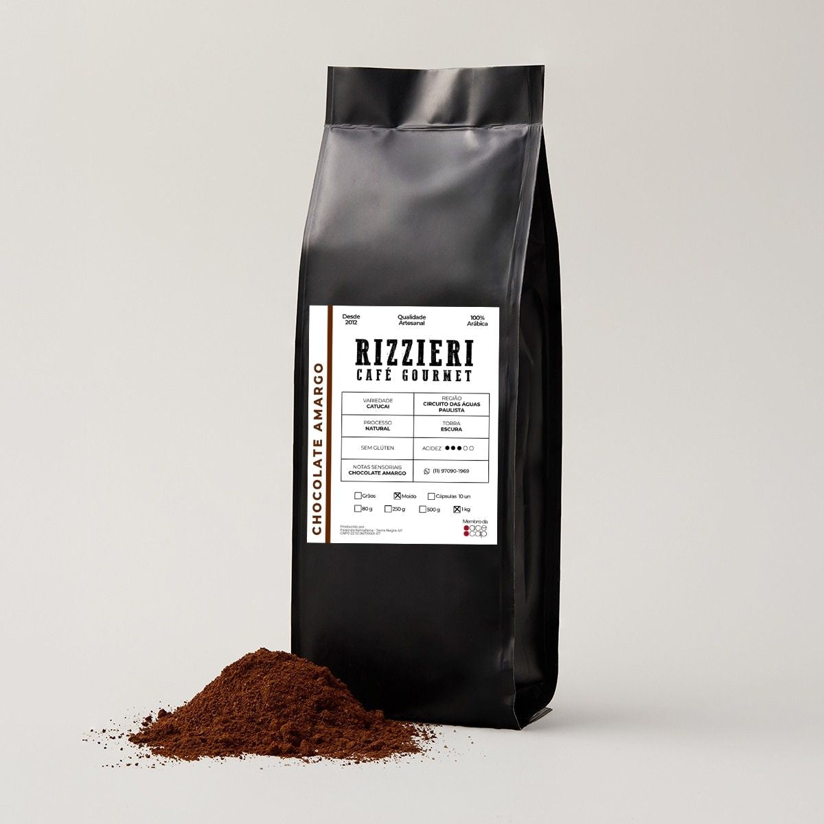 Café Catucai Moido 1Kg Chocolate Amargo Rizzieri Café
